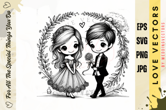 Capturing Romance: The C4630 Wedding & Love Vectors