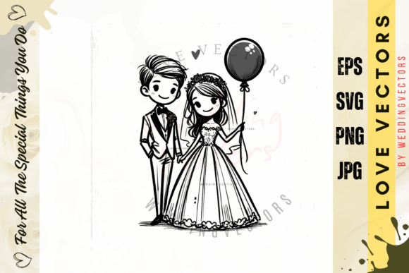Capturing Romance: The C4711 Wedding & Love Vector Set