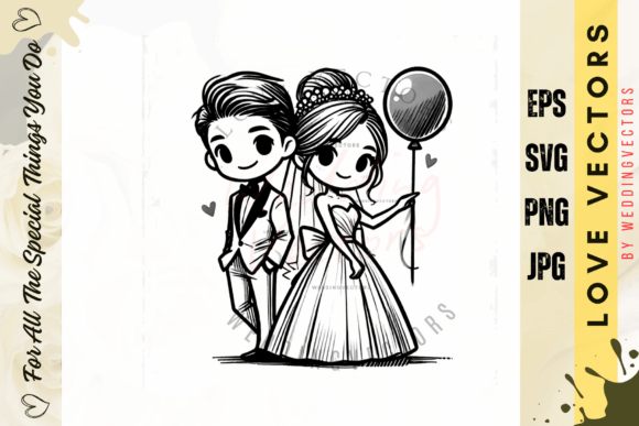 Capturing Romance: The C4809 Wedding Vector Collection