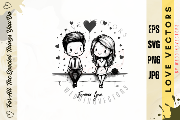 Capturing Romance: The C4981 Wedding and Love Vectors
