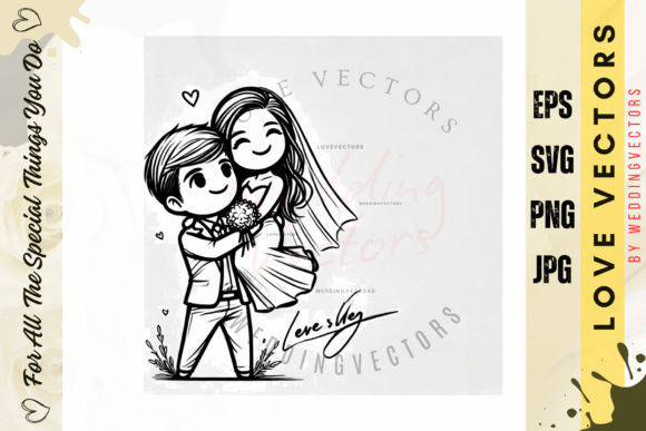 Capturing Romance: The Soft Light Wedding Illustration - C4670