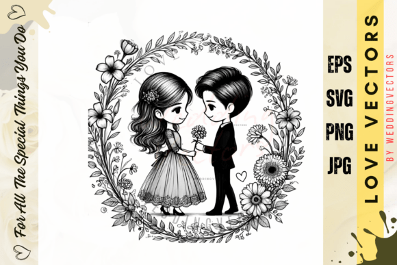 Wedding Couple and Love Vectors - C4519: A Designer's Guide