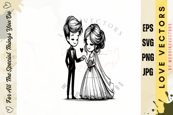 Wedding Couple and Love Vectors - C4523: Designing with Emotion