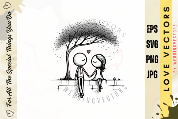 Wedding Couple and Love Vectors - C460: Design Inspiration