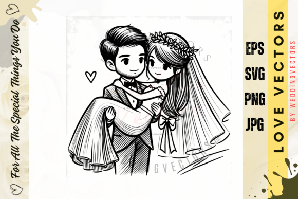 Wedding Couple and Love Vectors - C4611: A Designer's Guide