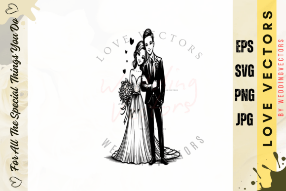 Wedding Couple and Love Vectors - C4645: A Designer's Guide