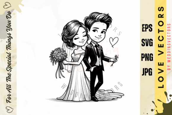 Wedding Couple and Love Vectors - C4834: A Designer's Guide