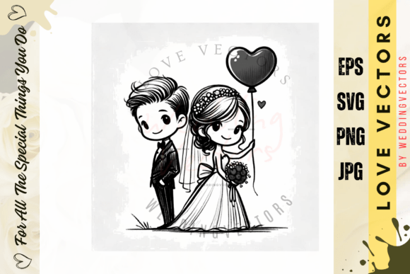 Wedding Couple and Love Vectors - C4946: Capturing Romance