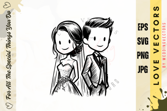 Wedding Couple and Love Vectors - C4996: A Visual Love Story