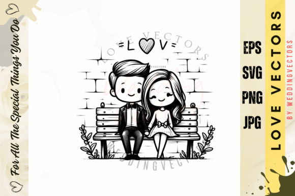 Wedding Couple and Love Vectors - C508: Your Design Toolkit for Romance